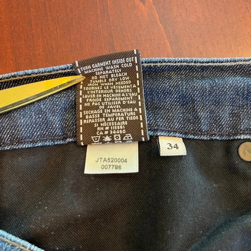 7 For All Mankind Bootcut Jeans Mens‎ 32x29 Dark Distressed Faded Stretch